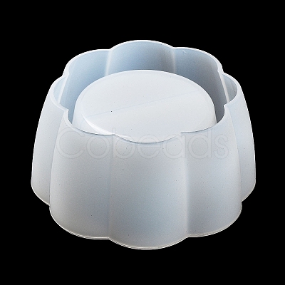 Flower DIY Silicone Candle Cup Molds DIY-P078-06-1