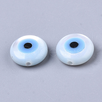 Natural White Shell Mother of Pearl Shell Beads X-SSHEL-N034-51-1