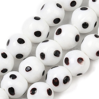 Handmade Lampwork Beads LAMP-D002-10mm-01F-1