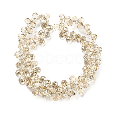 Electroplate Transparent Glass Beads Strands EGLA-P052-01A-PL01-1