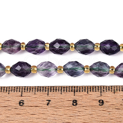 Natural Colorful Fluorite Beads Strands G-N342-35-8x6-11-1