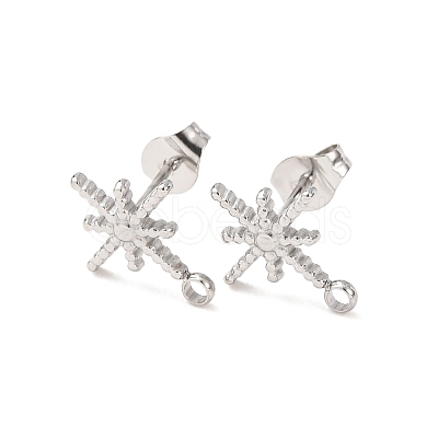 304 Stainless Steel Stud Earrings STAS-K291-13C-P-1