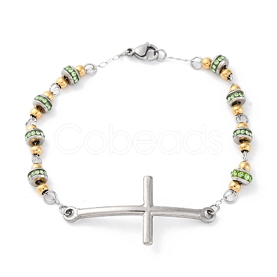 201 Stainless Steel Link Chain Bracelets BJEW-A032-01GP-01-1