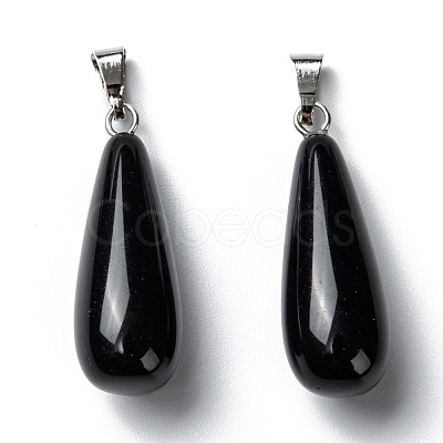 Natural Obsidian Pendants G-F707-08-1