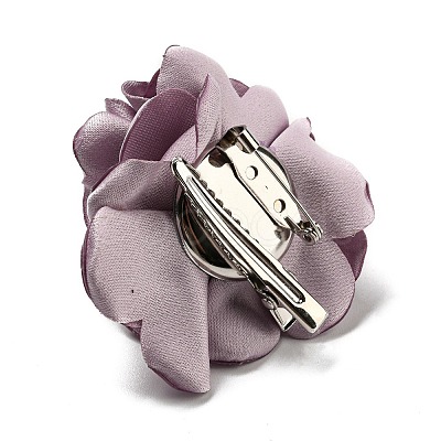 Fabric Rose Flower Brooch for Women JEWB-B011-01C-1