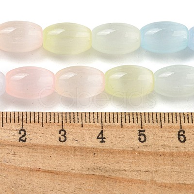 Macaron Color Natural Selenite Beads Strands G-B102-A01-01-1