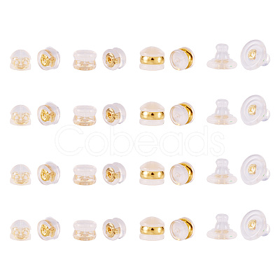 24Pcs 4 Styles Brass Ear Nuts FIND-TA0006-59-1