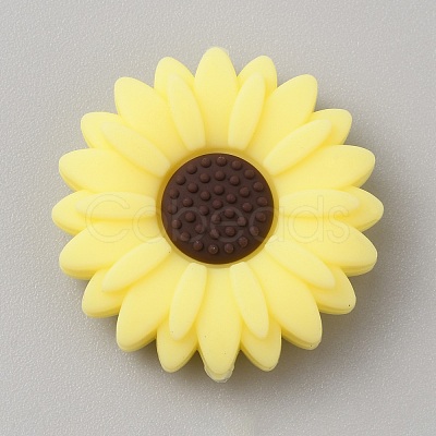 Daisy Silicone Beads SIL-WH0001-60B-01-1