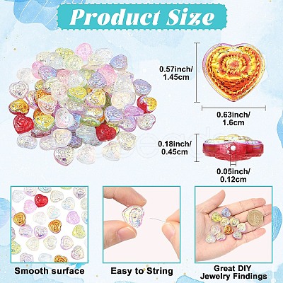 100Pcs 10 Colors Electroplate Baking Paint Glass Beads EGLA-YW0005-64-1