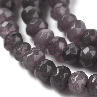Dyed Natural Malaysia Jade Rondelle Beads Strands G-E316-2x4mm-49-1