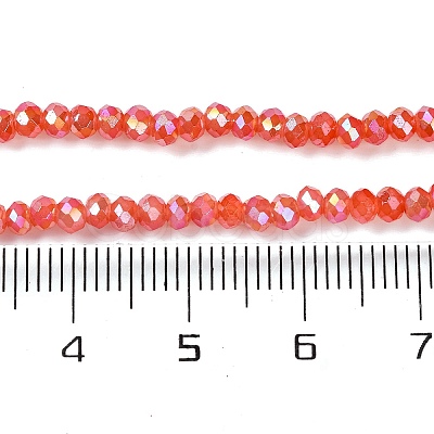 Baking Electroplate Glass Beads Strands DGLA-A039-J8mm-BM-1