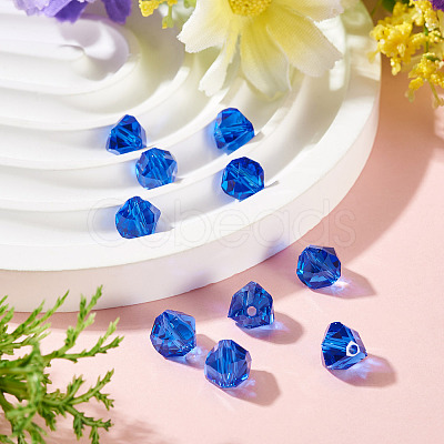 10Pcs Glass Imitation Austrian Crystal Beads GLAA-TADJ0001-11F-1