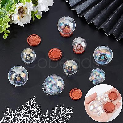 SUPERFINDINGS 8 Sets 2 Style Glass Dome Cover ODIS-FH0001-12-1