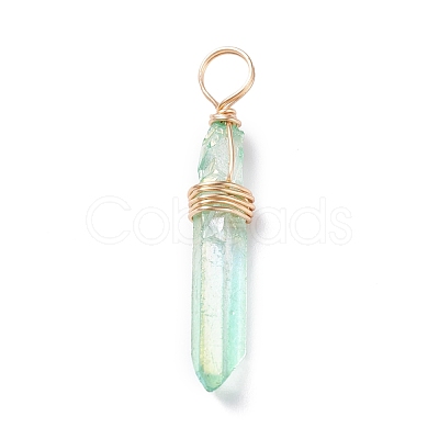 Natural Quartz Pendants PALLOY-JF01271-01-1