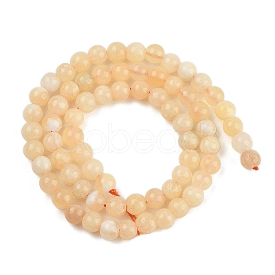 Natural Yellow Calcite Beads Strands G-C251-A01-6mm-1