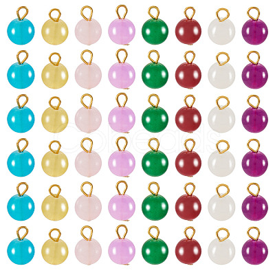 Glass Round Pendants PALLOY-TADJ00001-03-1