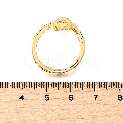 Brass Cuff Rings for Women RJEW-F184-08I-G-1