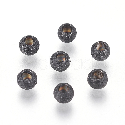 304 Stainless Steel Textured Spacer Beads Ion Plating(IP) STAS-P108-04B-A-1