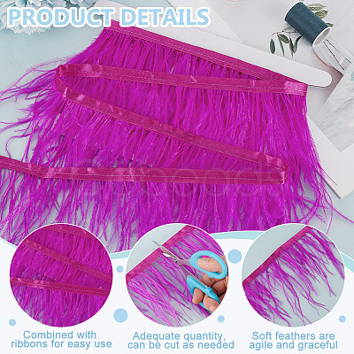 2M Fashion Ostrich Feather Trimming DIY-OC0013-52D-1