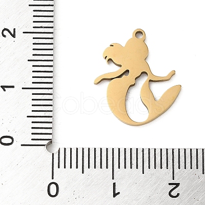 5Pcs 201 Stainless Steel Pendants STAS-B064-19G-1