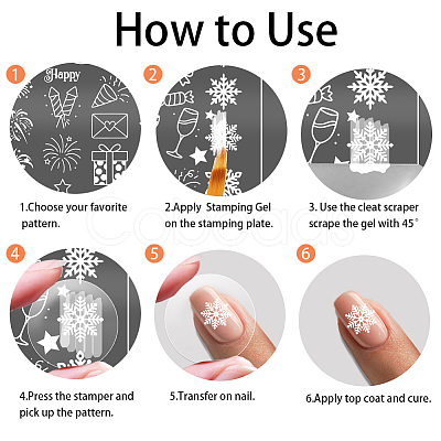 Stainless Steel DIY Nail Art Templates MRMJ-WH0092-198-1