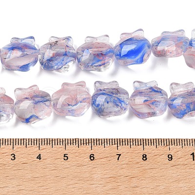 Inner Flower Handmade Lampwork Beads Strands LA-CBA3F7A-01E-1