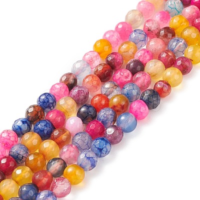 Natural Agate Beads Strands G-G580-6mm-18A-1