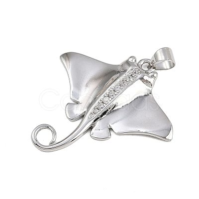 Brass Micro Pave Cubic Zirconia Pendants KK-A269-06P-1