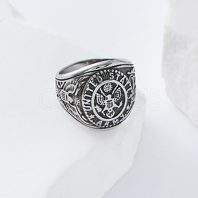 304 Stainless Steel US Military Army Finger Rings for Men YQ5798-3-1