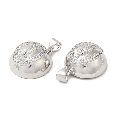 Brass with Cubic Zirconia Pendants KK-K339-02P-1