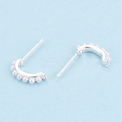 Brass Stud Earring Findings KK-WH20009-18S-1
