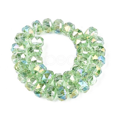 Electroplate Transparent Glass Beads Strands EGLA-N022-04A-D11-1