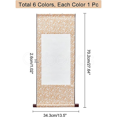 6Pcs 6 Style Polyester Vertical Painted Scroll AJEW-NB0002-91-1