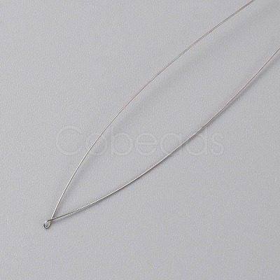 Stainless Steel Hair Extension Loop Needle Threader TOOL-WH0053-29C-1