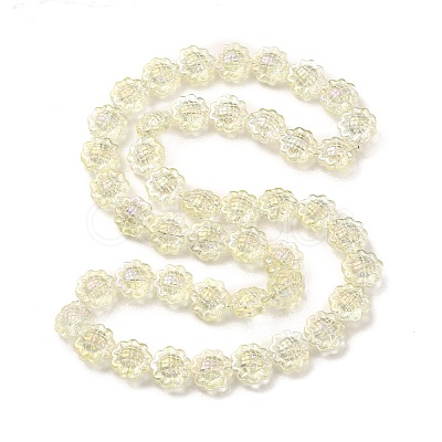 Transparent Electroplate Glass Beads Strands GLAA-G098-04L-1
