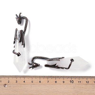 Natural Quartz Crystal Faceted Pointed Bullet Big Pendants G-L524-19R-09-1