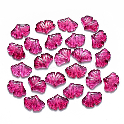 Transparent Baking Paint Glass Pendants DGLA-T002-01A-1