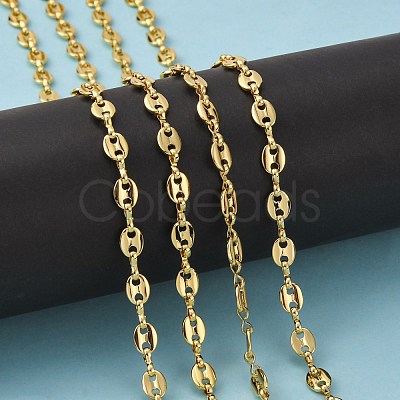 Brass Coffee Bean Chains CHC-P0006-03G-NR-1