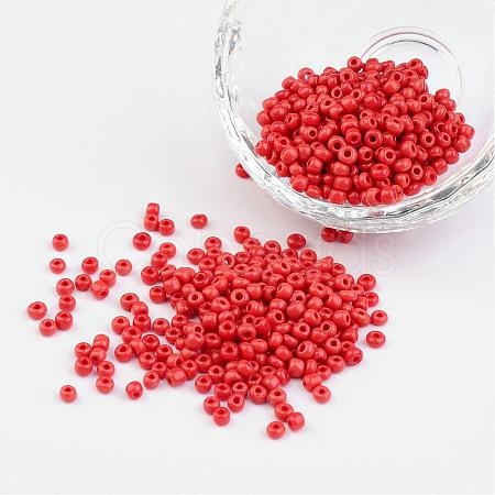 8/0 Opaque Colours Round Glass Seed Beads X-SEED-A010-3mm-45B-1