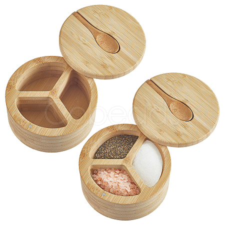 Bamboo Storage Containers with Lid AJEW-WH0609-793-1