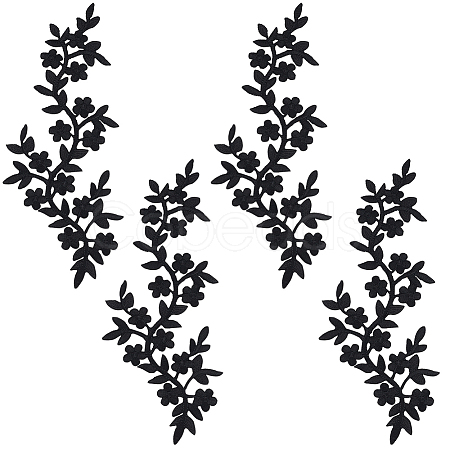 Plum Blosssom Cloth Computerized Embroidery Sew on Patches PATC-WH0021-004A-1