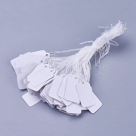 White Rectangle Jewelry Price Tags TOOL-C003-02-1
