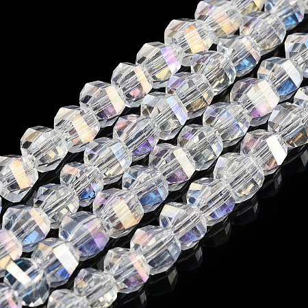 Electroplate Glass Beads Strands EGLA-S176-07B-A01-1