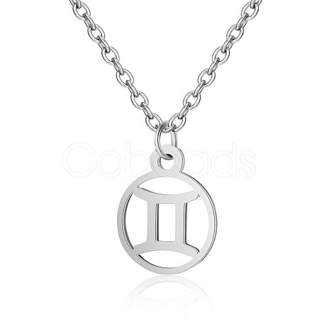 Non-Tarnish 201 Stainless Steel Pendants Necklaces NJEW-S063-TN505-3-1