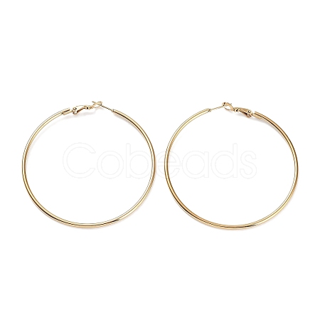 Ring 304 Stainless Steel Hoop Earrings for Women Men EJEW-B049-02G-G-1