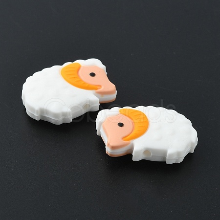 Food Grade Eco-Friendly Silicone Beads X1-SIL-WH0006-02A-1