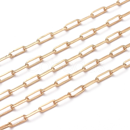 Soldered Brass Paperclip Chains CHC-G005-03G-1