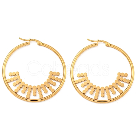 304 Stainless Steel Huggie Hoop Earrings EJEW-P282-01C-G-1