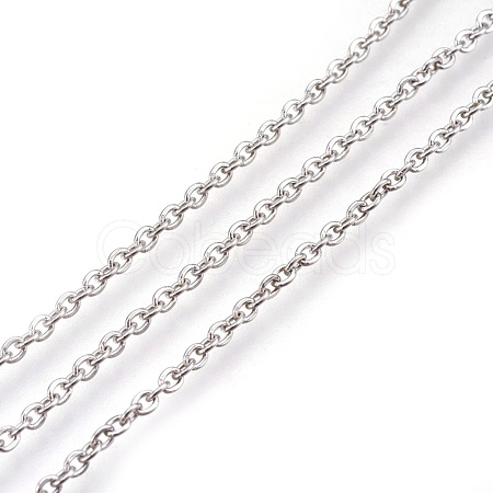 Tarnish Resistant 304 Stainless Steel Cable Chains CHS-R002-0.5mm-1