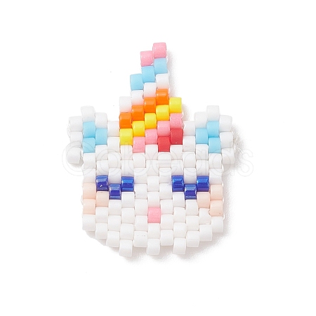 Handmade Loom Pattern Seed Beads PALLOY-MZ00116-1